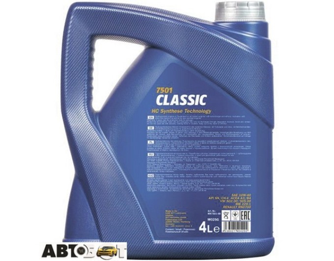 Моторное масло MANNOL CLASSIC 10W-40 5л, цена: 2 200 грн.