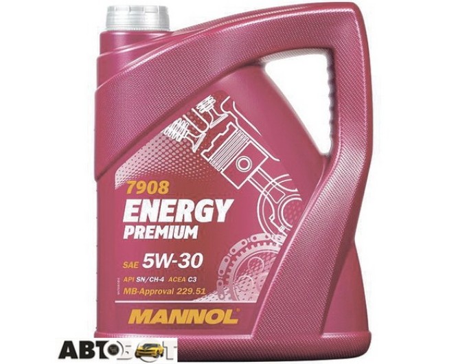 Моторное масло MANNOL ENERGY PREMIUM 5W-30 5л, цена: 2 936 грн.