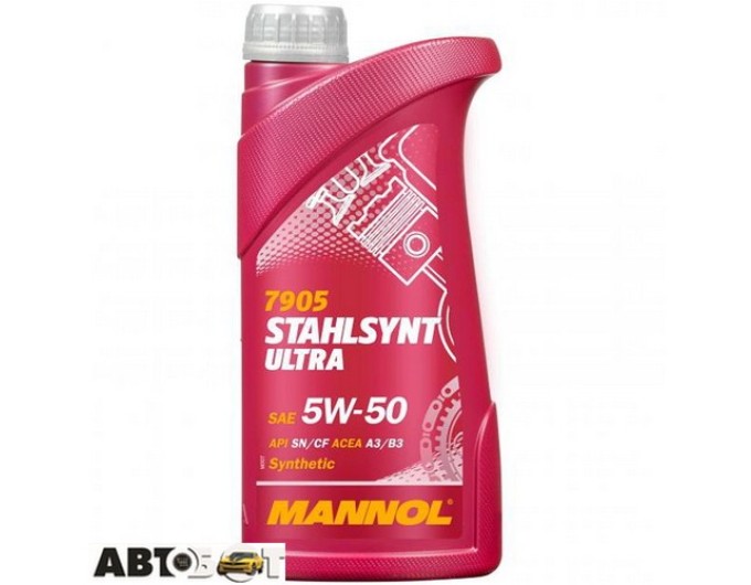 Моторна олива MANNOL STAHLSYNT ULTRA 5W-50 1л, ціна: 990 грн.