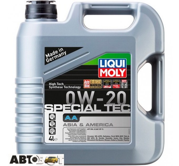 Моторное масло LIQUI MOLY LEICHTLAUF SPECIAL AA 0W-20 8066 4л, цена: 2 373 грн.