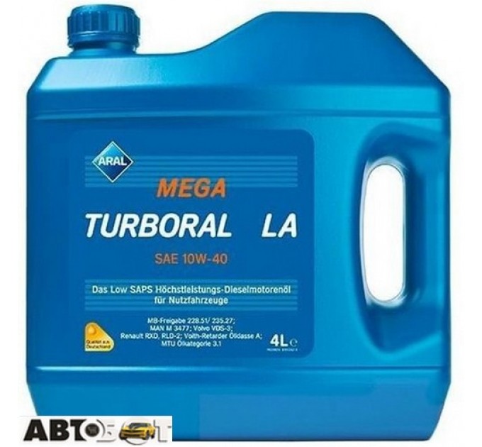 Моторное масло ARAL MegaTurboral LA 10W-40 4л, цена: 961 грн.