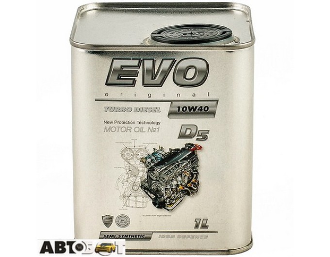 Моторна олива EVO Turbo Diesel D5 10W-40 1л, ціна: 387 грн.