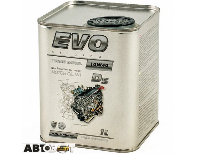 Моторна олива EVO Turbo Diesel D5 10W-40 1л, ціна: 387 грн.