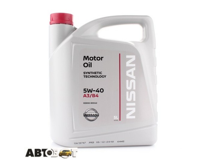 Моторна олива Nissan Motor Oil 5W-40 KE90090042 5л, ціна: 2 539 грн.