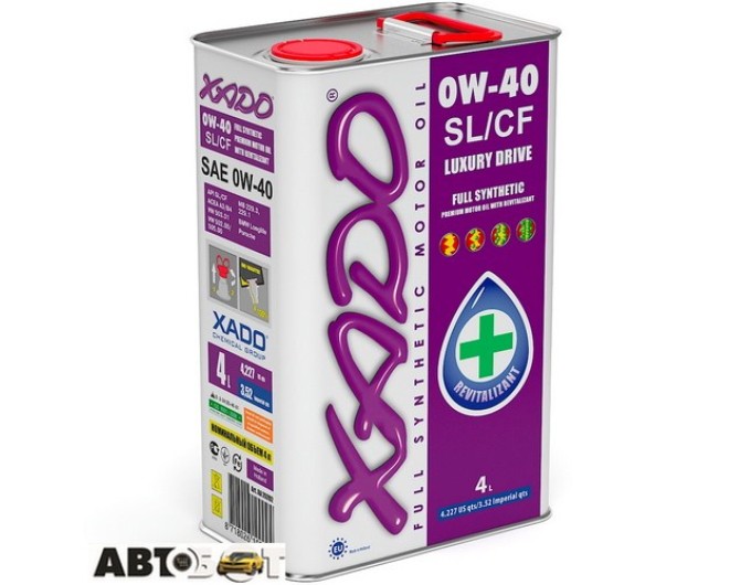 Моторное масло XADO Atomic Oil 0W-40 SL/CF XA 20202 4л, цена: 3 388 грн.