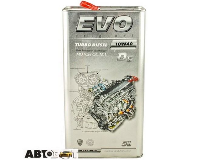 Моторное масло EVO Turbo Diesel D5 10W-40 5л, цена: 1 676 грн.