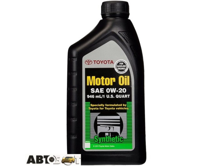 Моторное масло Toyota Synthetic Motor Oil 0W-20 002790WQTE 0.946л, цена: 568 грн.