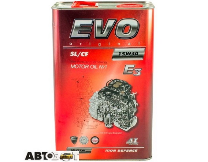 Моторное масло EVO E3 15W-40 4л, цена: 1 241 грн.