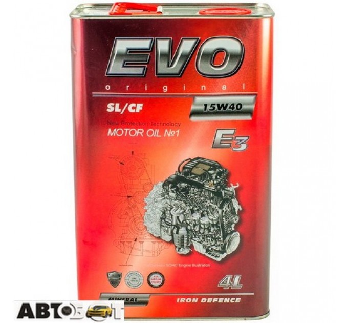 Моторна олива EVO E3 15W-40 4л, ціна: 683 грн.