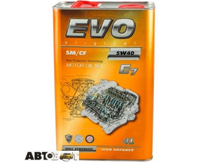 Моторное масло EVO E7 5W-40 4л, цена: 2 084 грн.