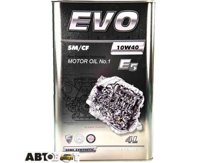 Моторное масло EVO E5 10W-40 4л, цена: 1 836 грн.