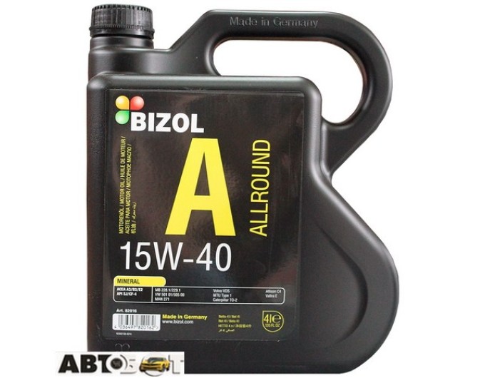 Моторное масло BIZOL Allround 15W-40 B82016 4л, цена: 2 770 грн.