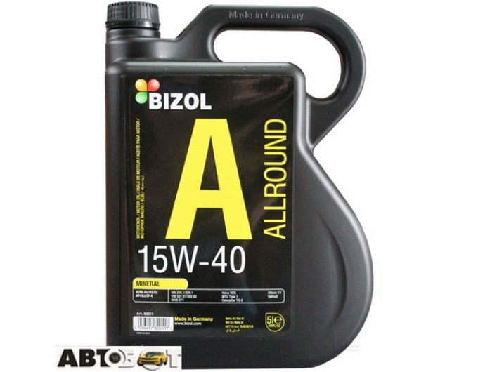 Моторное масло BIZOL Allround 15W-40 B82011 5л, цена: 3 375 грн.