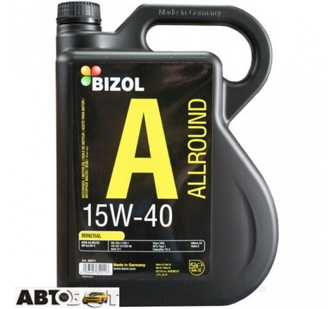  Моторное масло BIZOL Allround 15W-40 B82011 5л