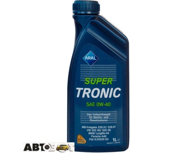 Моторное масло ARAL SuperTronic 0W-40 1л, цена: 783 грн.