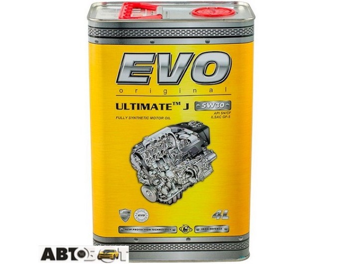 Моторное масло EVO ULTIMATE J 5W-30 4л, цена: 2 707 грн.