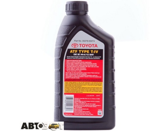 Трансмиссионное масло Toyota ATF T-IV 00279000T4 1л, цена: 589 грн.