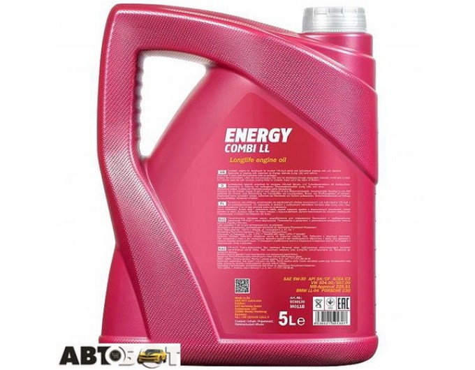 Моторное масло MANNOL Energy Combi LL 5W-30 5л, цена: 3 876 грн.