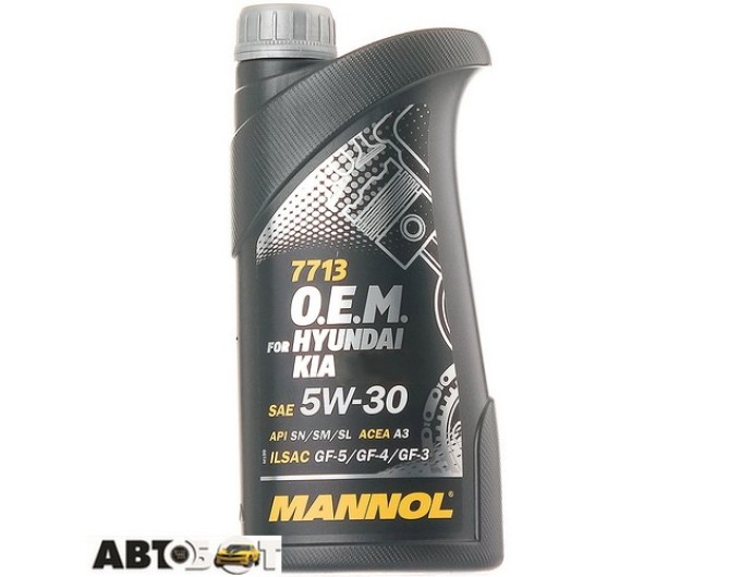 Моторное масло MANNOL 7713 O.E.M. for Hyundai Kia 5W-30 1л, цена: 767 грн.