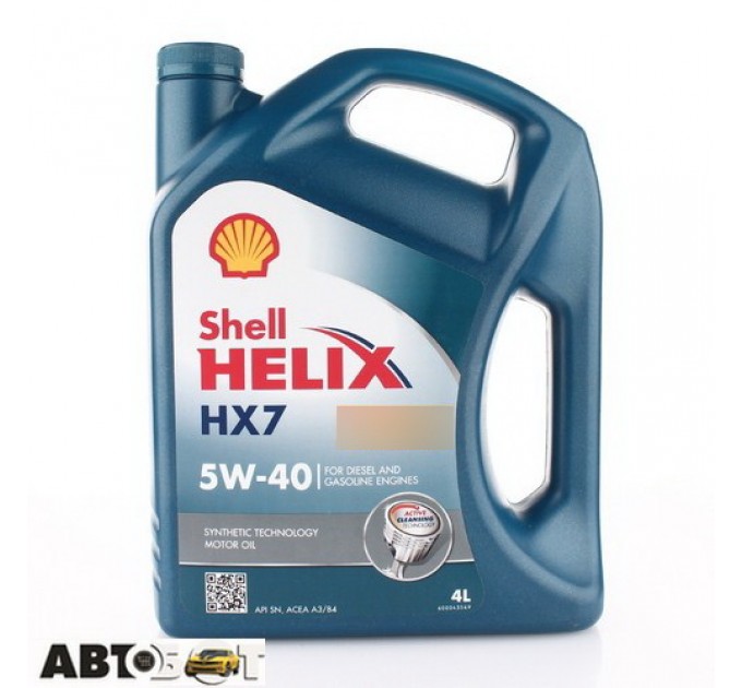  Моторное масло SHELL Helix HX7 5W-40 4л