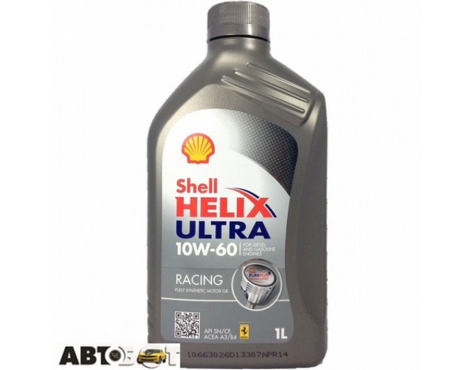 Моторное масло SHELL Helix Ultra Racing 10W-60 1л, цена: 893 грн.