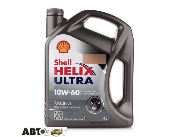 Моторное масло SHELL Helix Ultra Racing 10W-60 4л, цена: 3 416 грн.