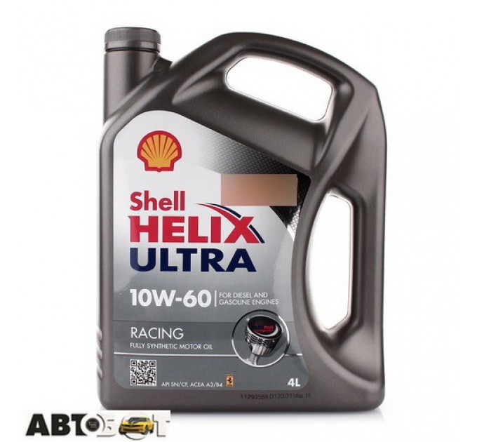  Моторное масло SHELL Helix Ultra Racing 10W-60 4л