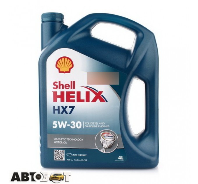  Моторное масло SHELL Helix HX7 5W-30 4л