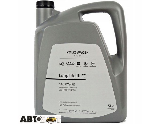 Моторное масло VAG LongLife III FE 0W-30 GS55545M4 5л, цена: 2 436 грн.