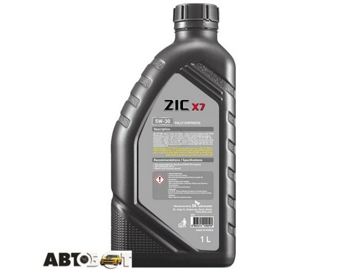 Моторное масло ZIC X7 5W-30 1л, цена: 786 грн.