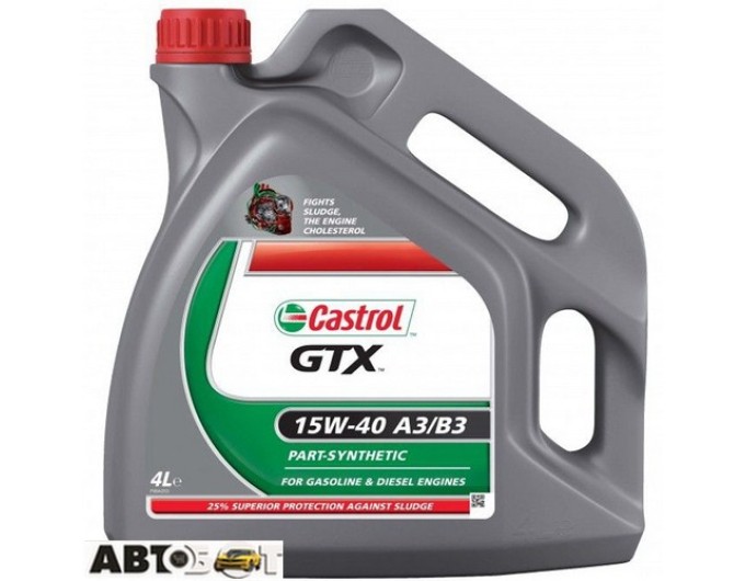 Моторное масло CASTROL GTX 15W-40 A3/B3 4л, цена: 1 474 грн.