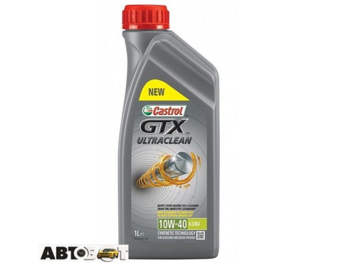 Моторное масло CASTROL GTX UltraClean 10W-40 A3/B4 1л, цена: 385 грн.