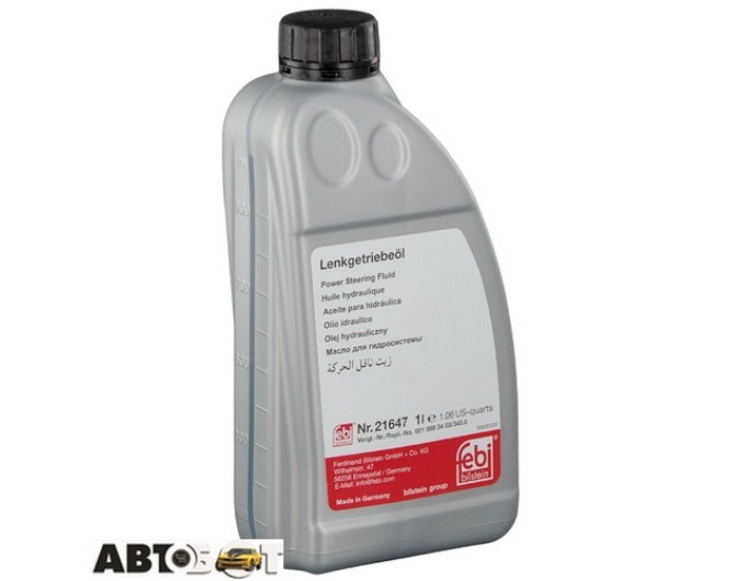 Трансмиссионное масло Febi Power Steering Fluid 21647 1л, цена: 1 058 грн.