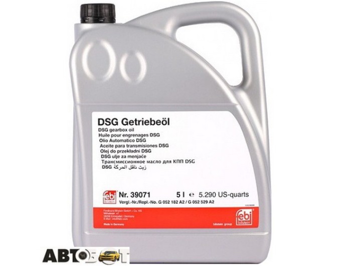 Трансмиссионное масло Febi DSG желтый 39071 5л, цена: 5 495 грн.