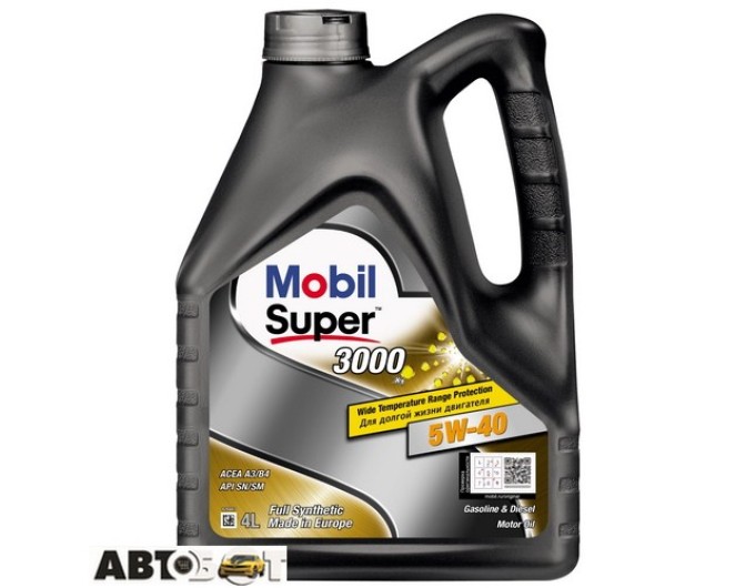 Моторное масло MOBIL Super 3000 X1 5W-40 4л, цена: 1 731 грн.