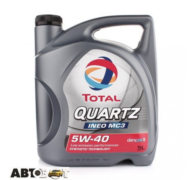  Моторное масло TOTAL Quartz INEO MC3 5W-40 5л (уценка)