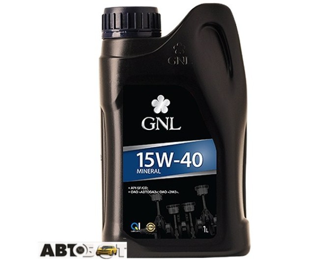 Моторна олива GNL Mineral 15W-40 1л, ціна: 341 грн.