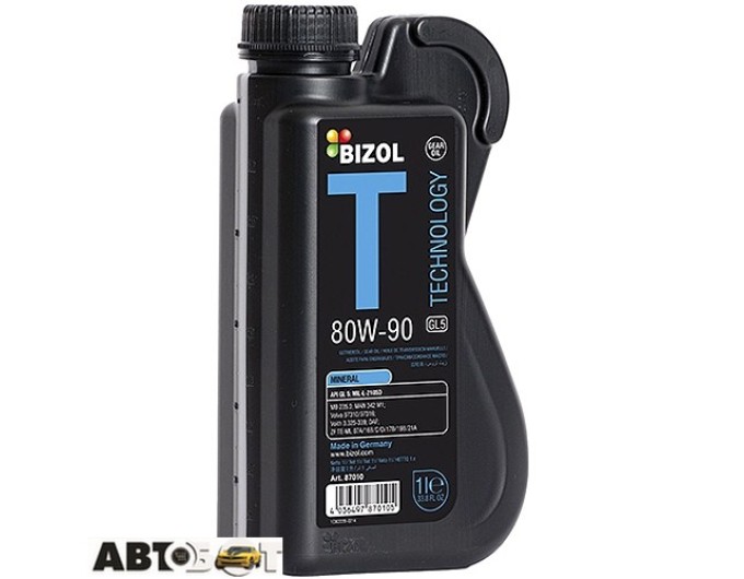 Трансмиссионное масло BIZOL Technology Gear Oil 80W-90 GL-5 B87010 1л, цена: 1 085 грн.