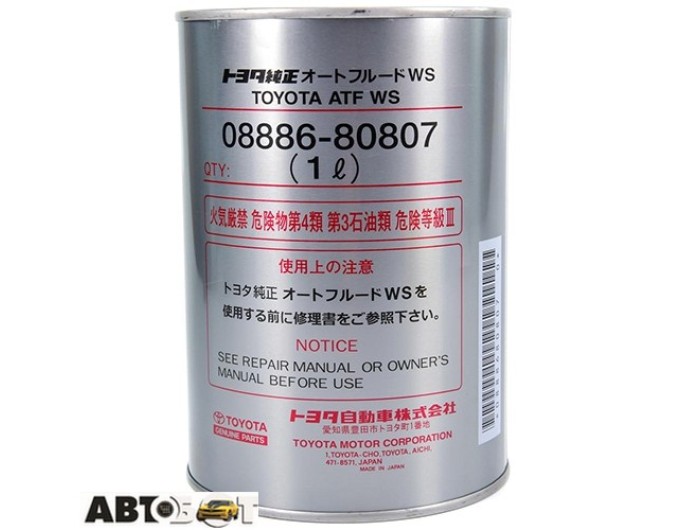 Трансмиссионное масло Toyota ATF WS 08886-80807 1л, цена: 917 грн.