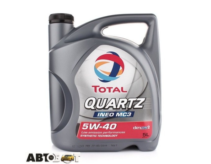 Моторное масло TOTAL Quartz INEO MC3 5W-40 5л, цена: 2 419 грн.