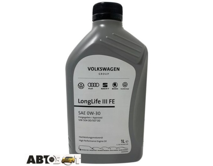 Моторное масло VAG LongLife III FE 0W-30 GS55545M2 1л, цена: 535 грн.