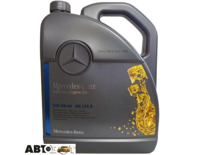 Моторное масло Mercedes-benz PKW Motorenol 229.3 5W-40 A000989910213AHFE 5л, цена: 3 527 грн.