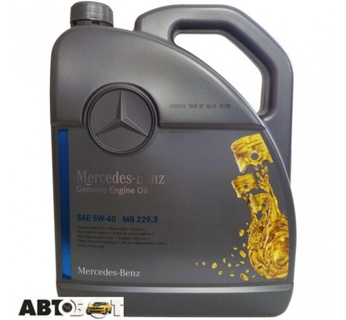 Моторна олива Mercedes-benz PKW Motorenol 229.3 5W-40 A000989910213AHFE 5л, ціна: 1 940 грн.