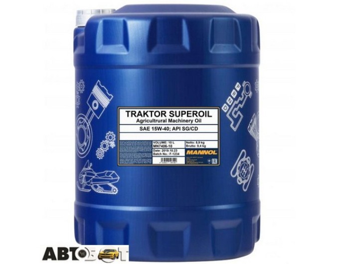 Моторна олива MANNOL Traktor Superoil 15W-40 10л, ціна: 4 213 грн.