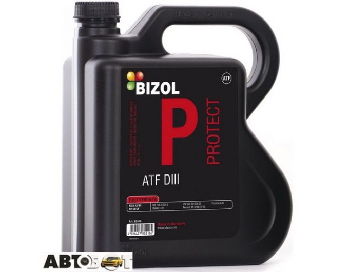 Трансмиссионное масло BIZOL Protect ATF DIII B87111 5л, цена: 3 281 грн.