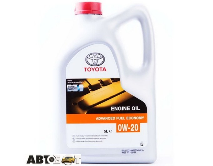 Моторное масло Toyota Advanced Fuel Economy 0W-20 SN 08880-83265 5л, цена: 2 890 грн.