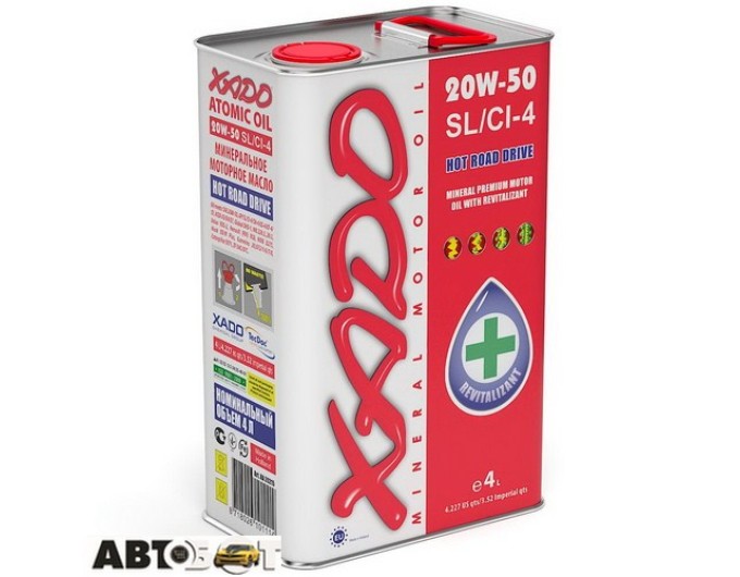 Моторна олива XADO Atomic 20W-50 SL/CI-4 (XA 20215) 4л, ціна: 1 894 грн.