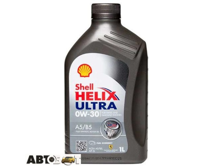 Моторное масло SHELL Helix Ultra A5/B5 0W-30 1л, цена: 589 грн.