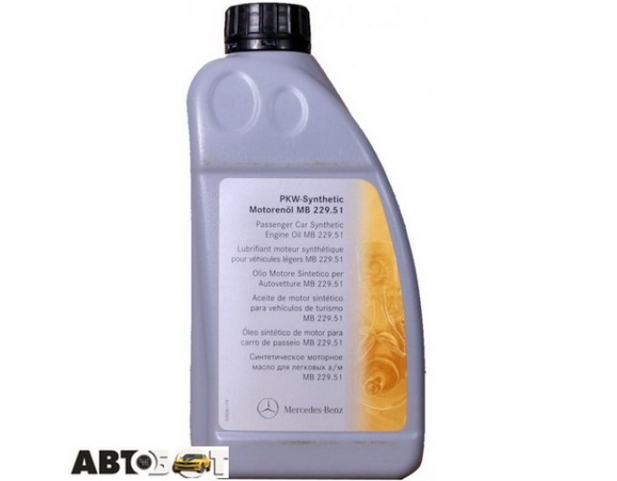 Моторное масло Mercedes-benz MB 229.51 5W-30 A000989690611ALEE 1л, цена: 894 грн.