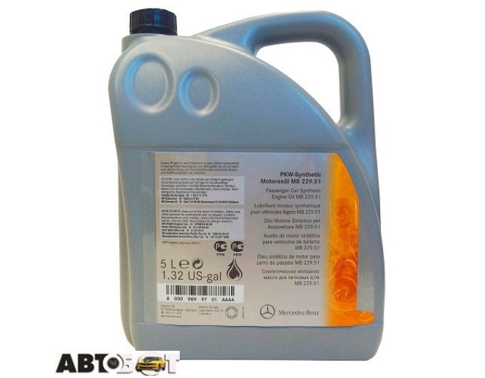 Моторна олива Mercedes-benz Synthetic MB 229.51 0009899701AAA4 5л, ціна: 2 992 грн.
